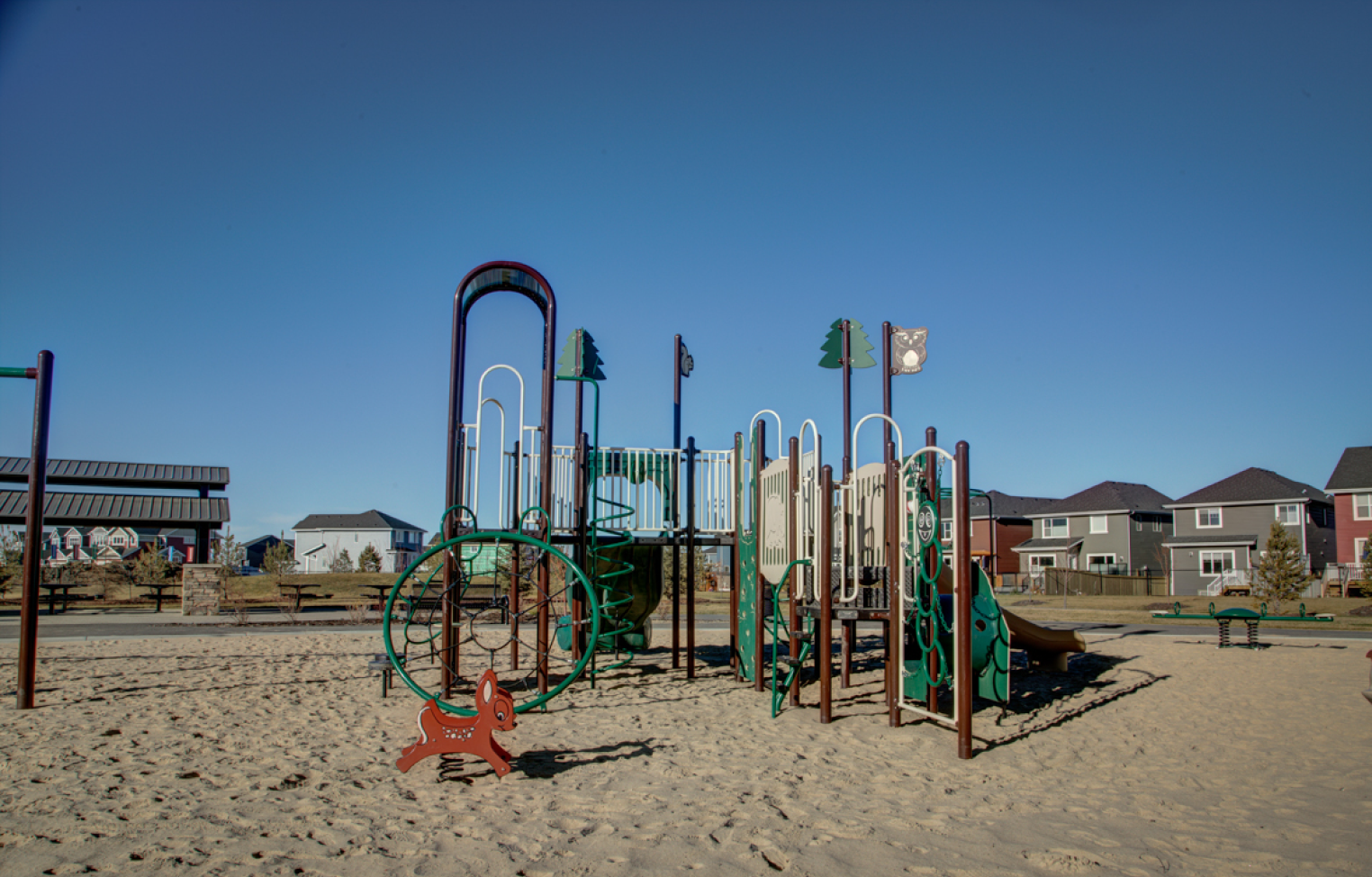 Playgrounds & greenspaces.